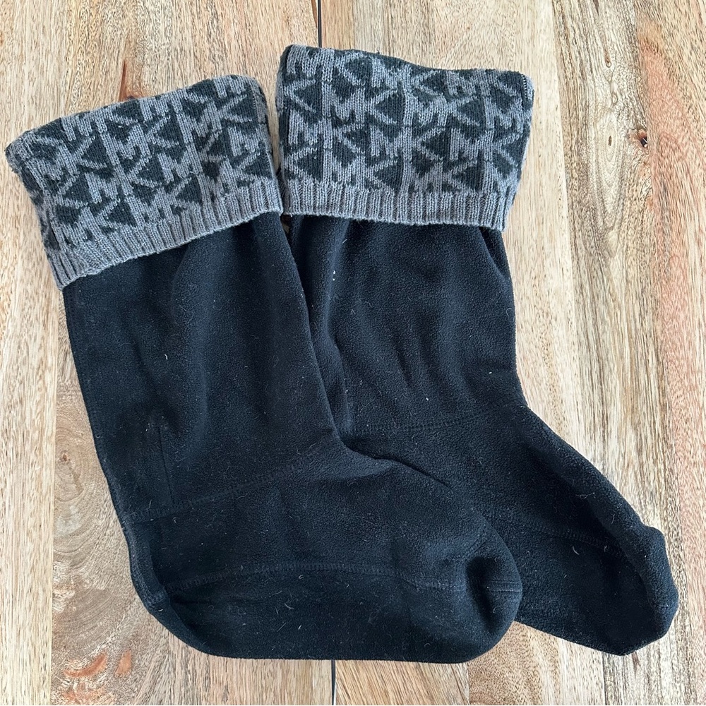 Michael Kors MK Logo Boot Liners Black & Gray